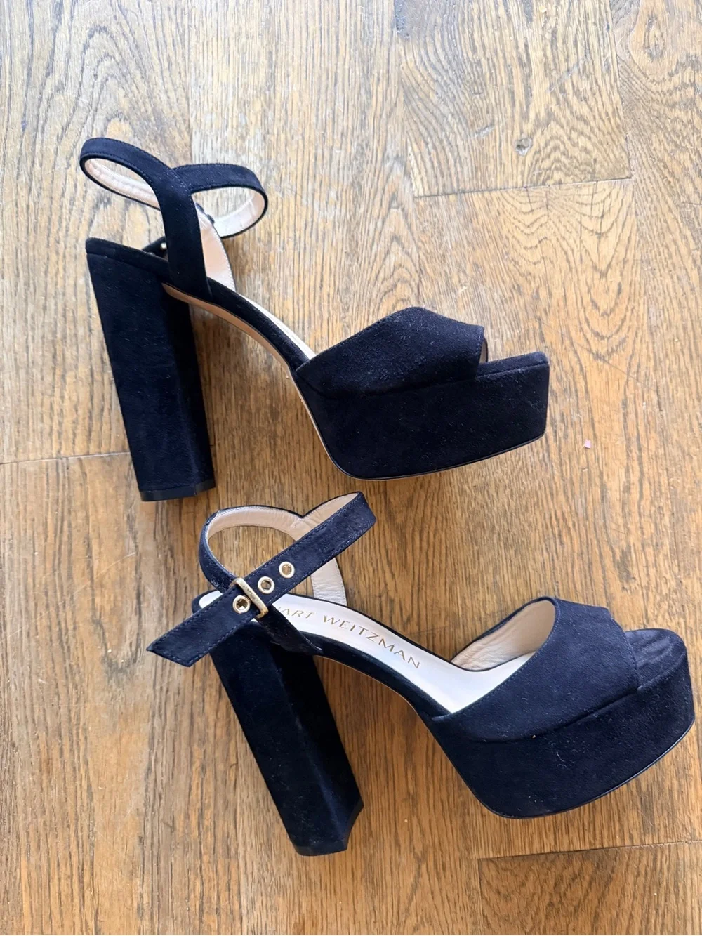 Stewart Weitzman Reade 130MM Leather Platform Sandals